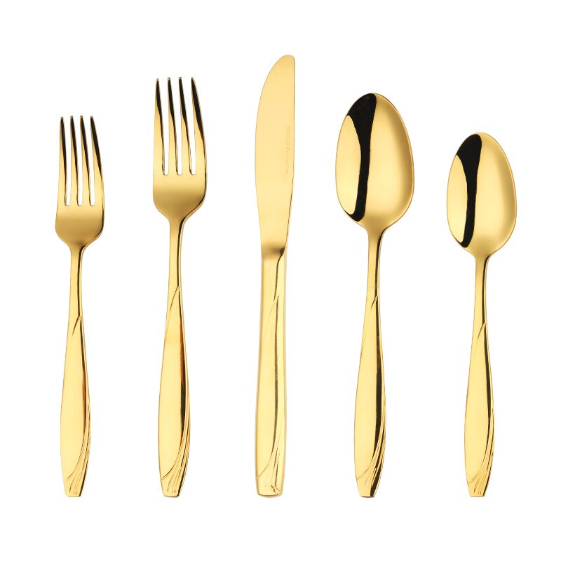 Stainless Steel Tableware Set for 8 People 48-Piece Set Western Food/Steak Knife, Fork and Spoon Six Components