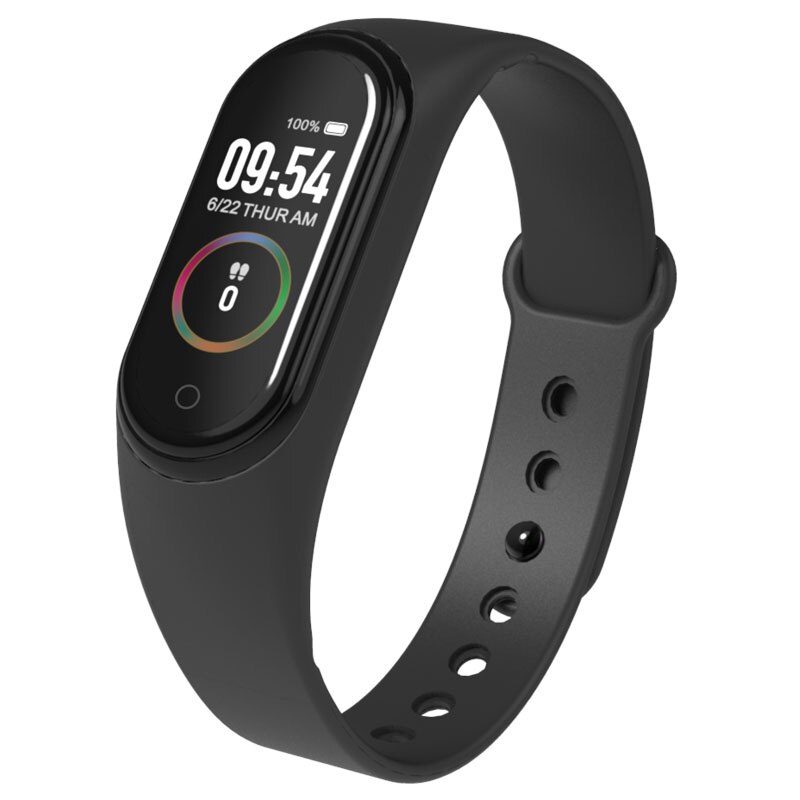 M4 Smart Band Armband Hartslag Bloeddruk Horloge Smartband Fitness Tracker Cardio Armband M4 Band Gezondheid Smart Polsband: Black