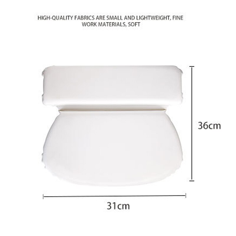 Imperméable à l'eau accueil Spa baignoire oreiller cou dos confort soutien relaxant antidérapant confortable PU spongieux coussin 31*36cm