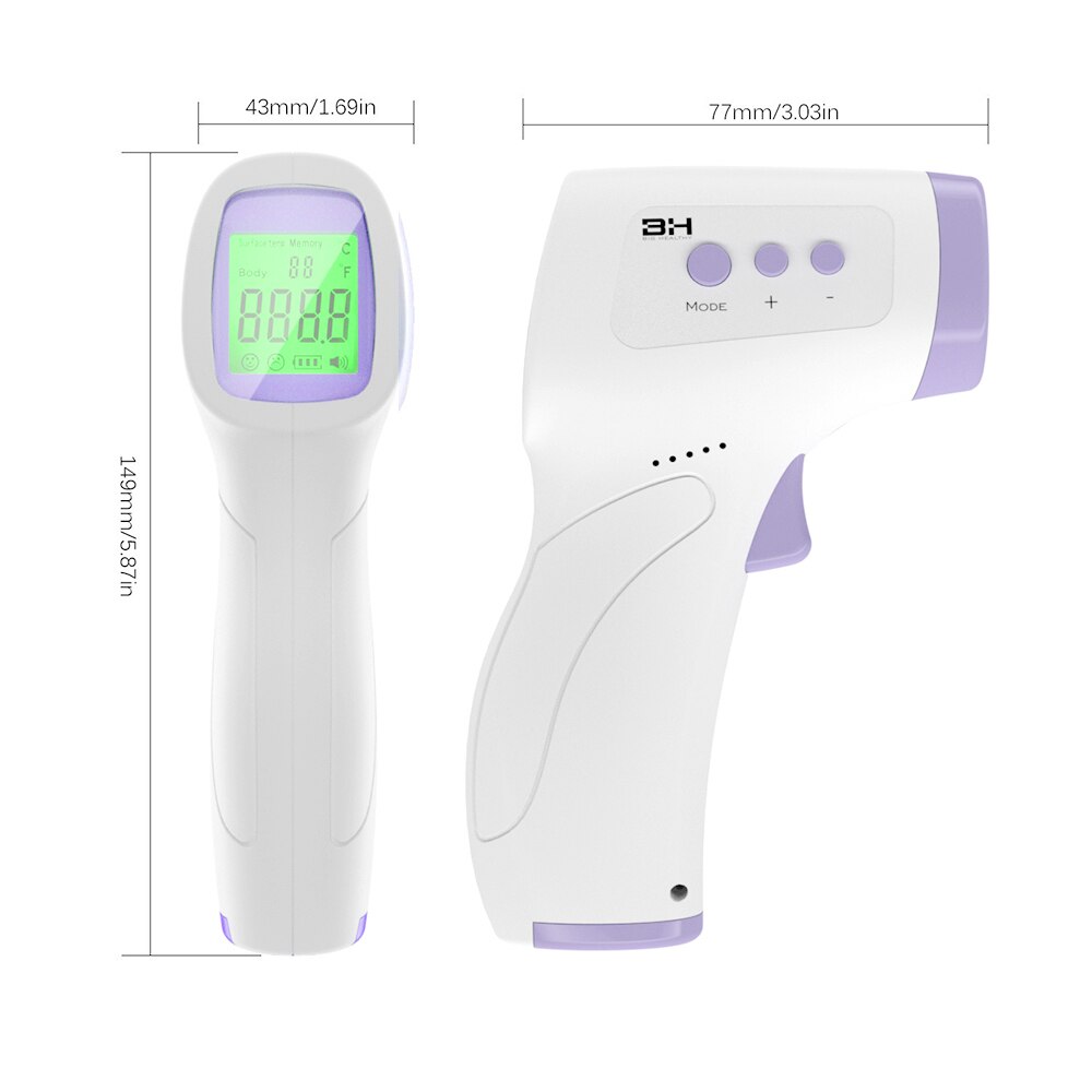 Nicht kontakt Digital Infrarot thermometer IR Hohe Präzision Stirn Temperatur LCD Digital für Baby & Erwachsene