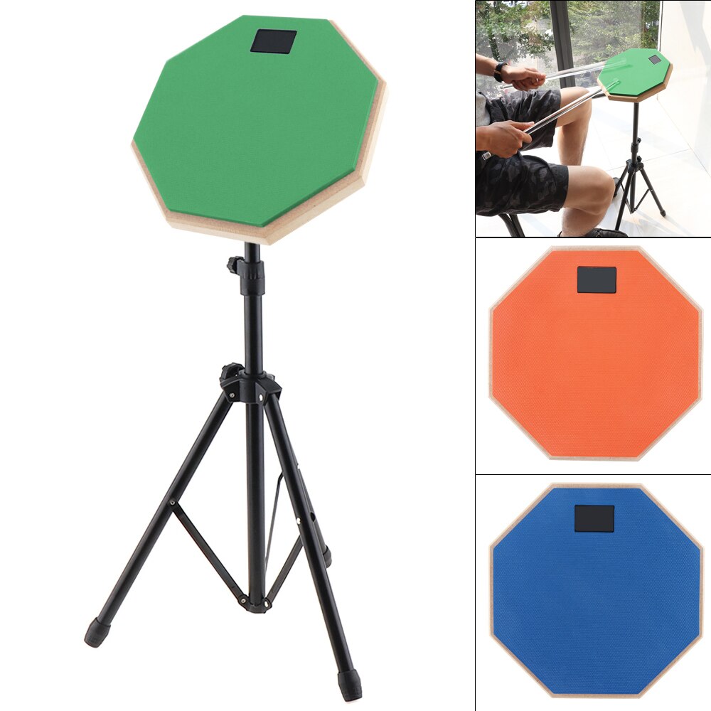 8 Inch Rubber Wooden Dumb Drum Beginner Practice Training Drum Pad with Stand / Stick Optional for Percussion Instruments Parts