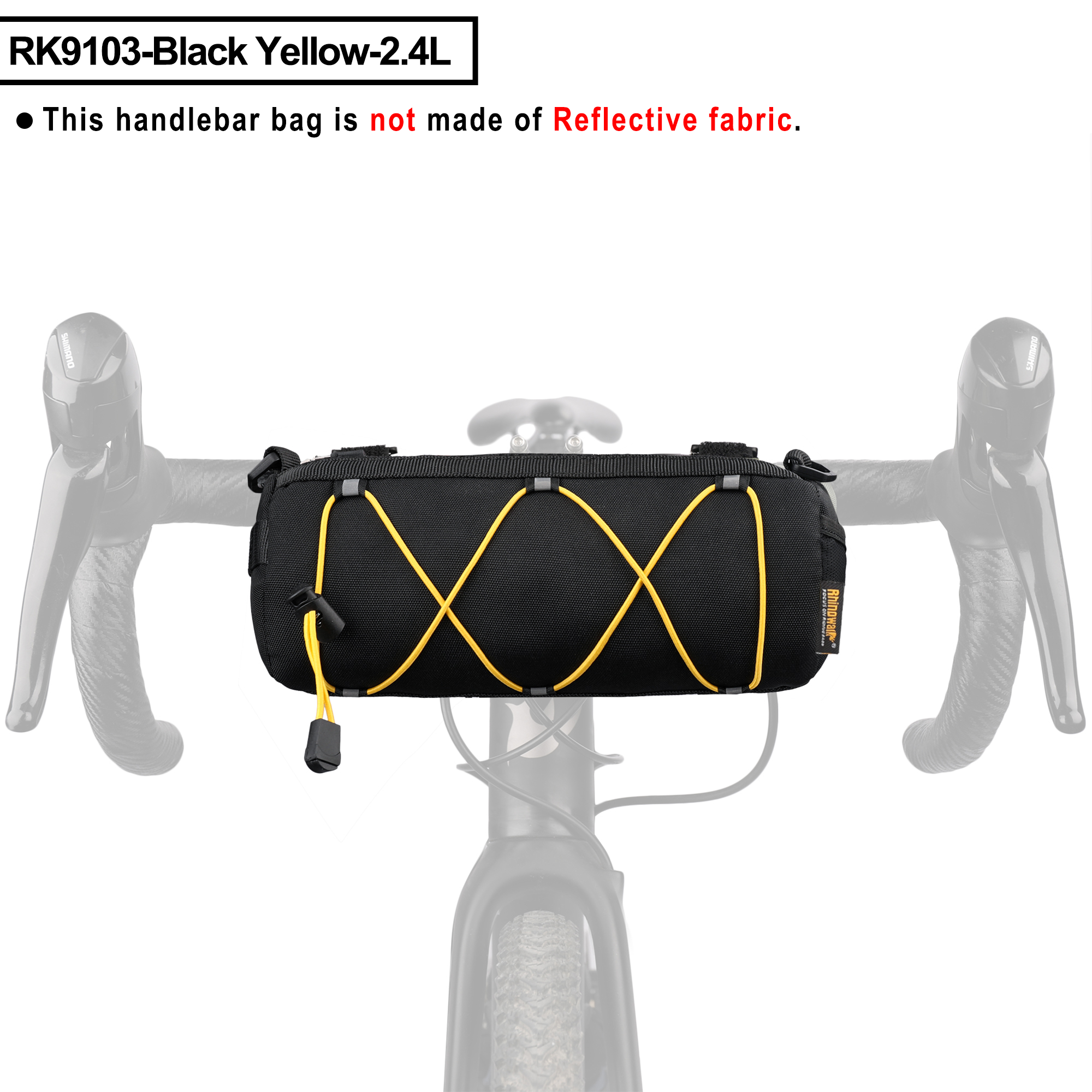 Rhinowalk Fahrradtasche, Lenkertasche, 2,4 l, großes FassungsvermöGen, reflektierende Fahrradtasche oder andere Farben, MTB, Rennrad, Fahrradrahmen, Schlauchtasche: Burgunderrot