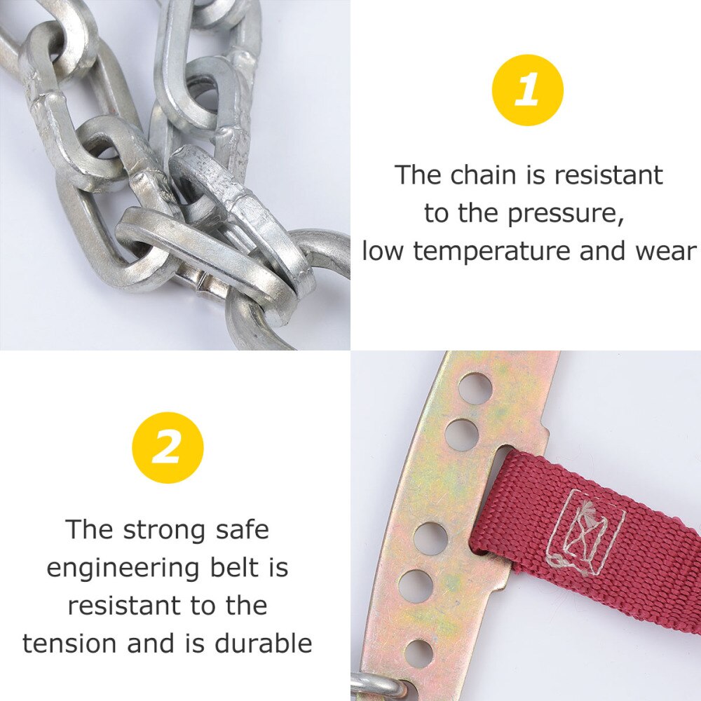 1pc praktiske sklisikre, enkle å installere slitesterk stålkjede snøkjede hjulkjede til lastebil bil auto