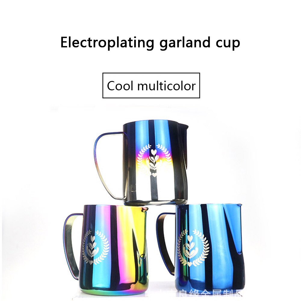 Stainless Steel Cup Coffee Cup Coffee Milk Mug Frothing Milk Latte Jug Coffees Pitcher Mug Craft Latte Frothing Art Jug 600ml