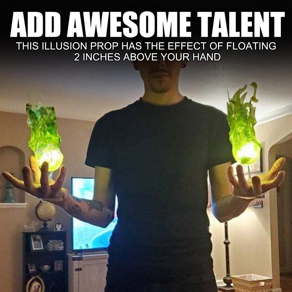 Halloween Floating Fireball Party Prop Suspended Flame Ball Halloween Cosplay Prop Garden Decoration Handheld Decor