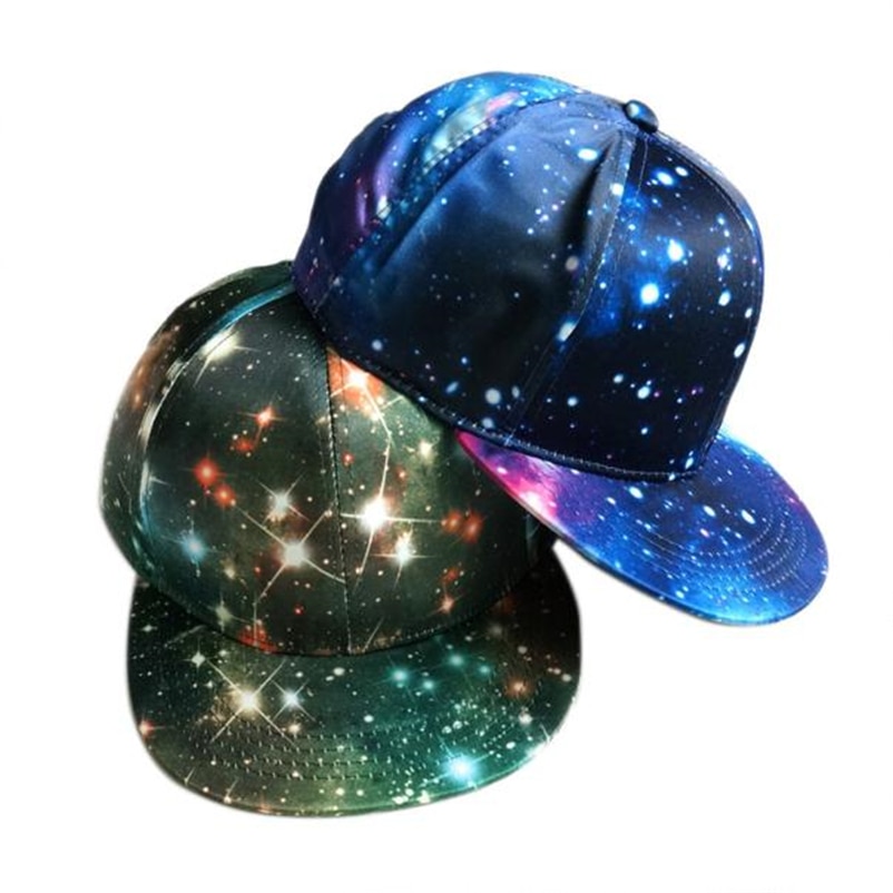 nueva galaxia cielo estrellado gorra de béisbol mujeres hombres hip-hop sombrero al aire libre Snapback gorra gorras planas Casual galaxy snapback