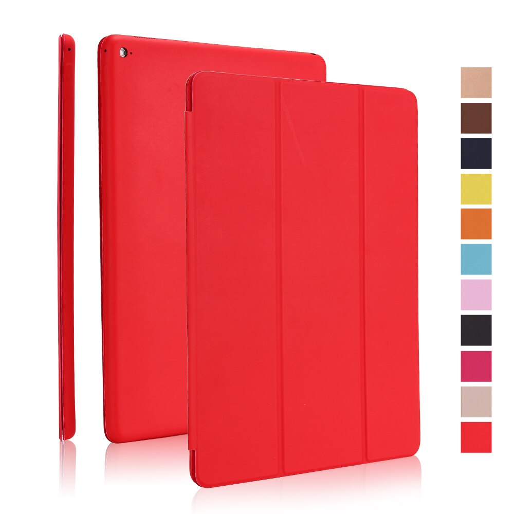 For ipad Pro 9.7 Case A1673 A1674 PU Leather Magnetic Smart Cover for ipad Pro 9.7 Case with Flip Stand: Red