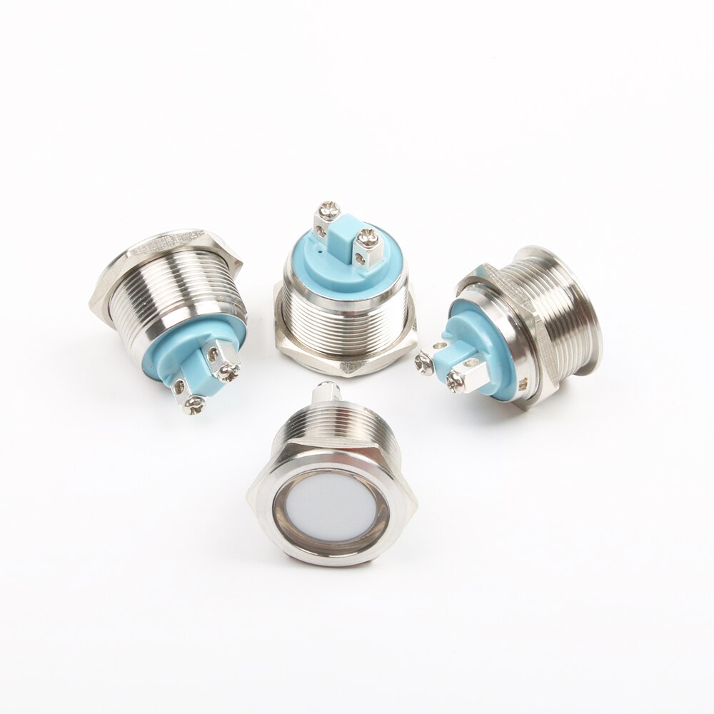 LED Metal Indicator light 22mm flat round Signal lamp 3V 5V 6V 12V 24V 36V 48V 110V 220v screw illumination red big lens