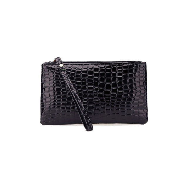 Women's bag soft PU leather crocodile pattern ladies handbag luxury ladies large capacity shoulder bag main: wallet