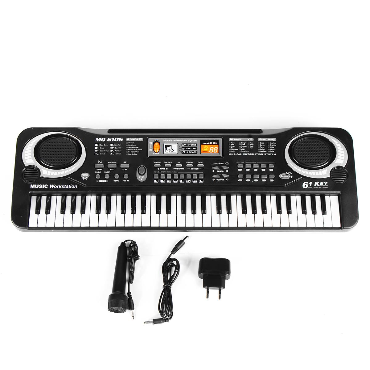 61 Keys Electric Piano Keyboard With Microphone Digital Music Key Board Children Musical Instrument
