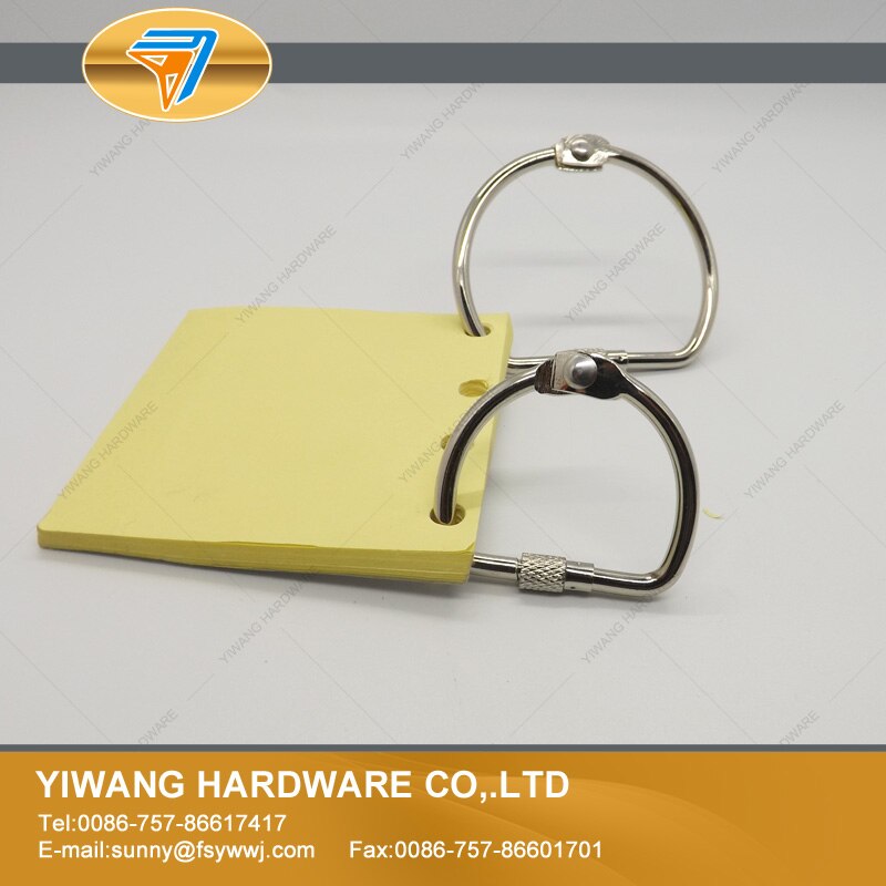 China cheap D ring nickel plating screw lock binding ring nickel plating office binder ring various sizes