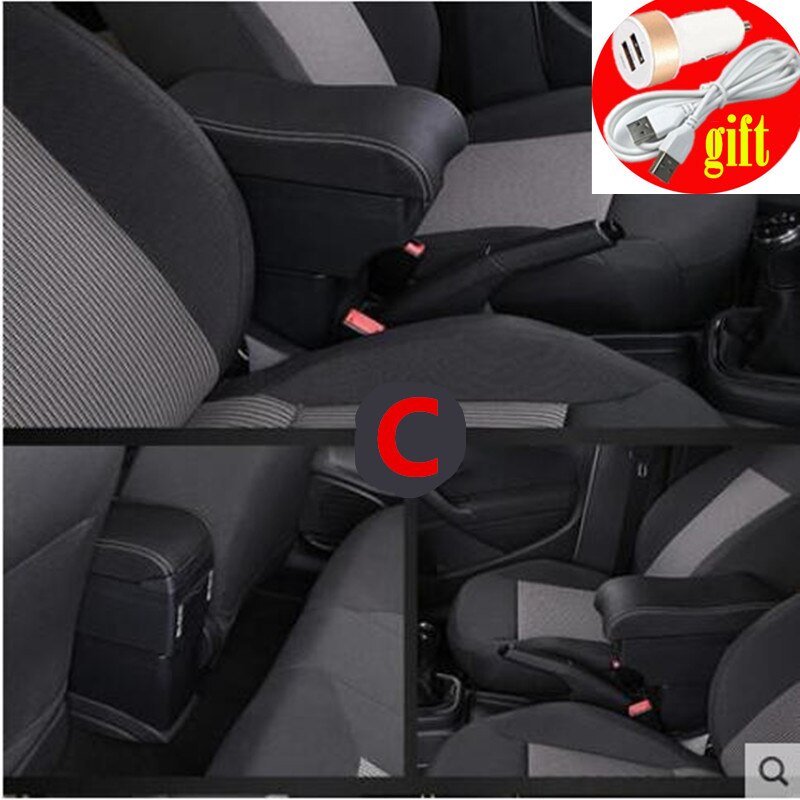 Leather Car Armrest Stroage Box for Chevrolet Spark Interior Parts Center Console Armrest: Maroon