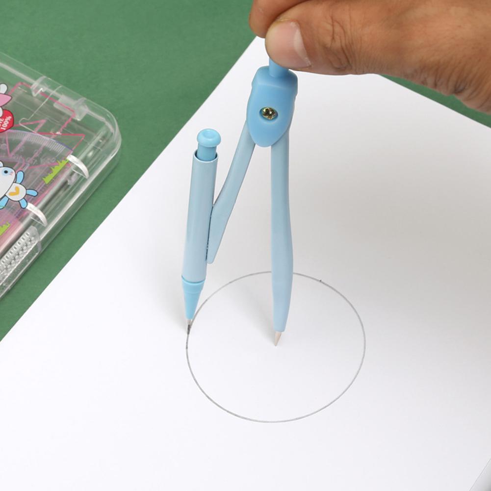 Drafting Compass Math Geometry Rulers Set Precision Drawing Math Tool Stationery Set Durable for School Students