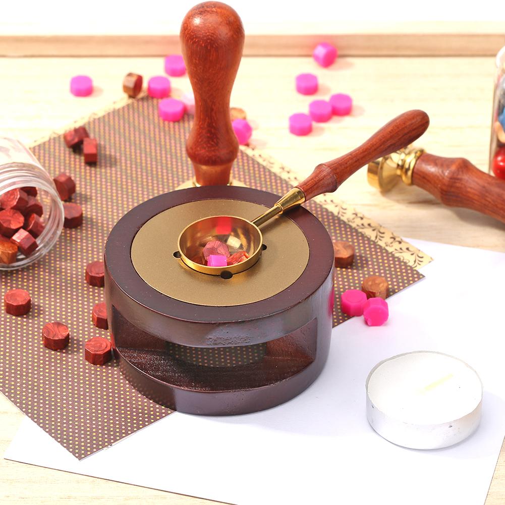 Zegellak Oven Vintage Stempel Lakzegel Kralen Sticks Warmer Wax Smelten Oven Fornuis Pot Elegante Retro Craft