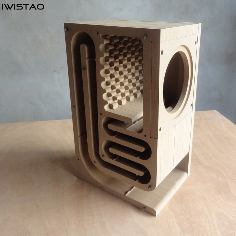 IWISTAO 3-4.5 Pollici Full Range Speaker Vuoto Cabinet Kit Labirinto Struttura Ad alta densità di Fibra di Legno per Amplificatore Valvolare