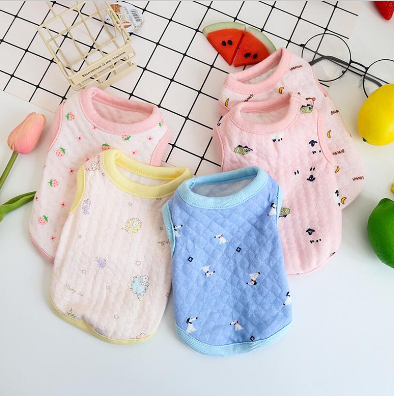 5 stk/parti mini kat hund vest nyfødt hvalp lille tøj blødt mælke hunde skjorte vest kostume xxs xs til tekop puddel