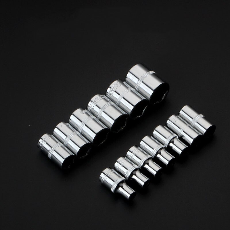 1Pcs 1/4 Inch 6.3MM Hex Short Sockets Adapters Spanner Ratchet Converter Socket Wrench Adapters 4mm-14mm Car Repair Tools