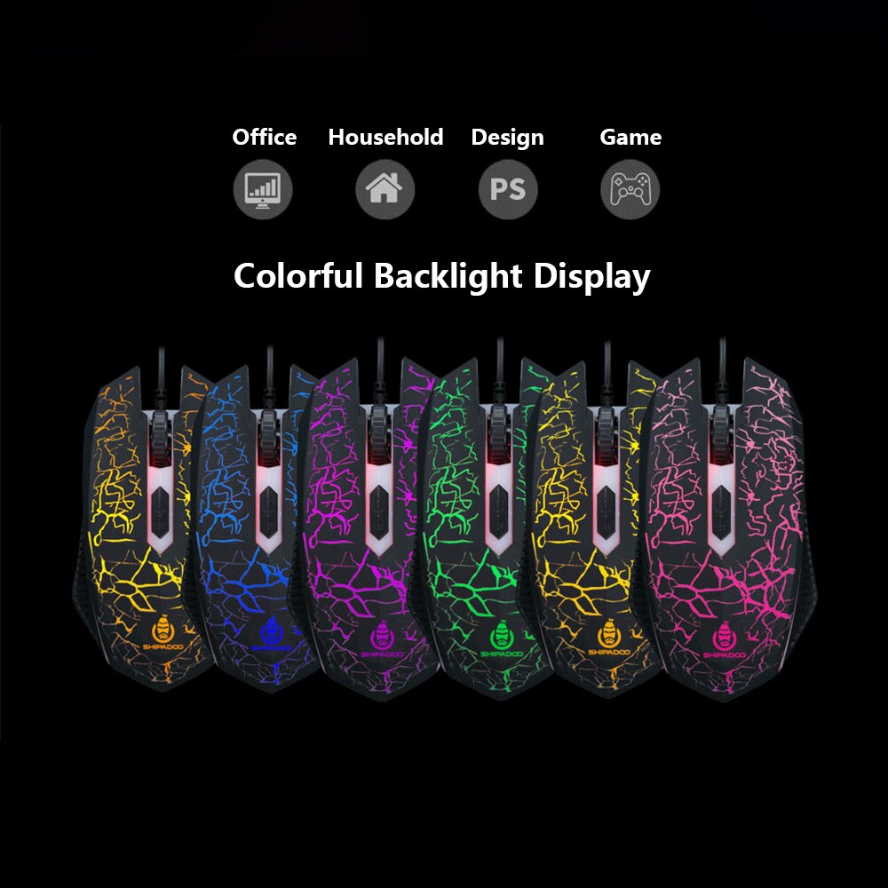 D620 Gamer Keyboard and Mouse Mechanical Feeling Game Accessories Rainbow Backlit RGB for PC Computer Laptop Home Office