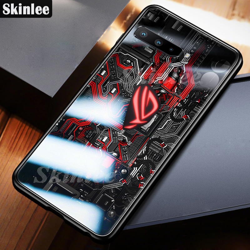 Skinlee Voor Asus Rog Telefoon 3 Case Explorer Geschilderd Gehard Glas Silicon Cover Voor Asus Rog 3 Hard Case