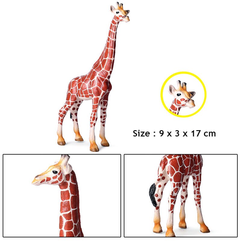 Styles Original Wild Animals World Giraffe Famliy Model Action Figurines Miniature Collection Toy For Kids