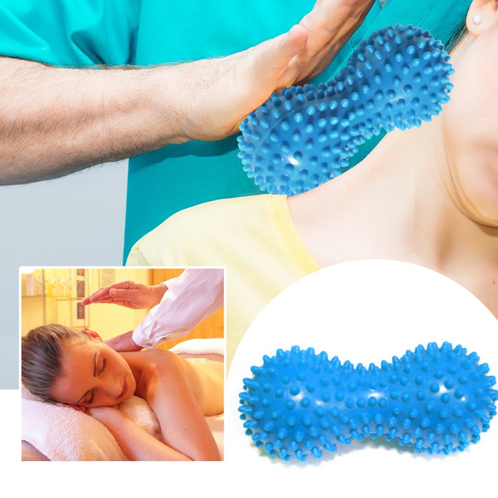 15cm 5 farver massagekugle spidse triggerpunkt lindring muskelsmerter stress jordnøddebold terapi sundhedspleje gym muskel relex apparat