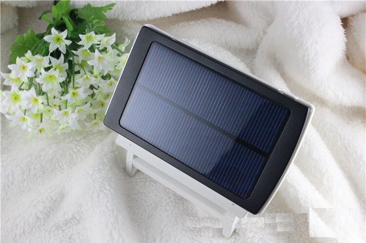 3000mAh batterie Portable solaire Portable chargeur de téléphone Double USB avec LED en plein air Camping lumière étanche voyage téléphone batterie: Black