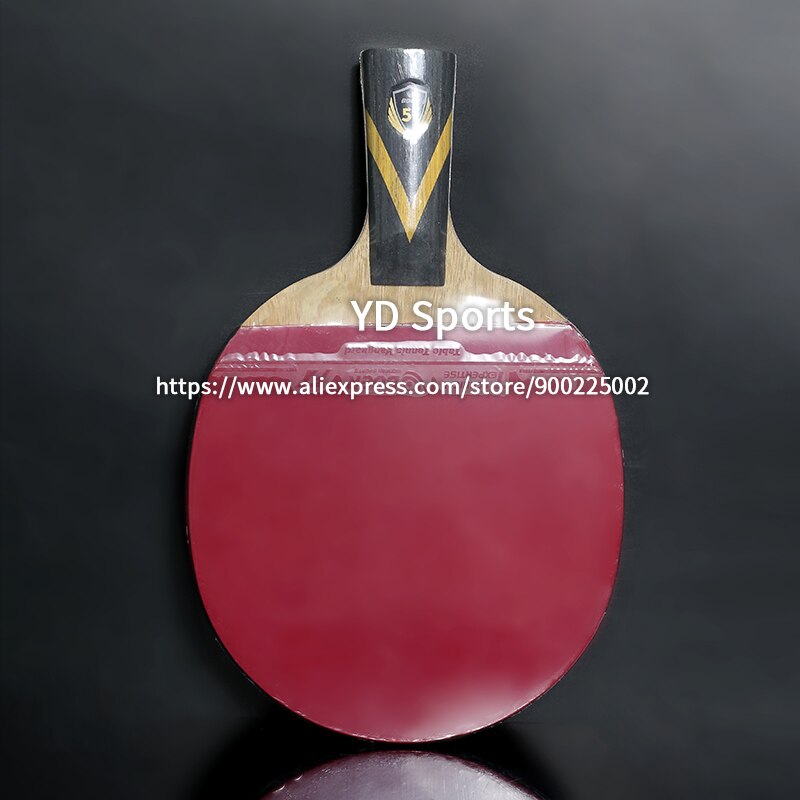 5 Stars Carbon Fiber Table Tennis Racket Long Handle Short Handle Double Face Pimples-In Rubbers Training Racquet With Bags