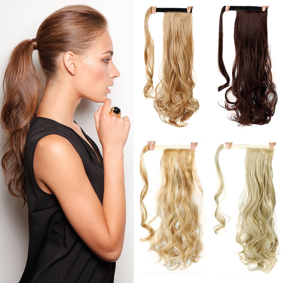 HOUYAN-Cola de Caballo enrollada, Clip de cola sintética para extensión de cabello, accesorios para el cabello, coleta falsa para mujer