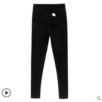 Mallas cruzadas de invierno para mujeres embarazadas, pantalones de maternidad, cintura baja en V, Leggings de vientre, pantalones de tubo de algodón para embarazo
