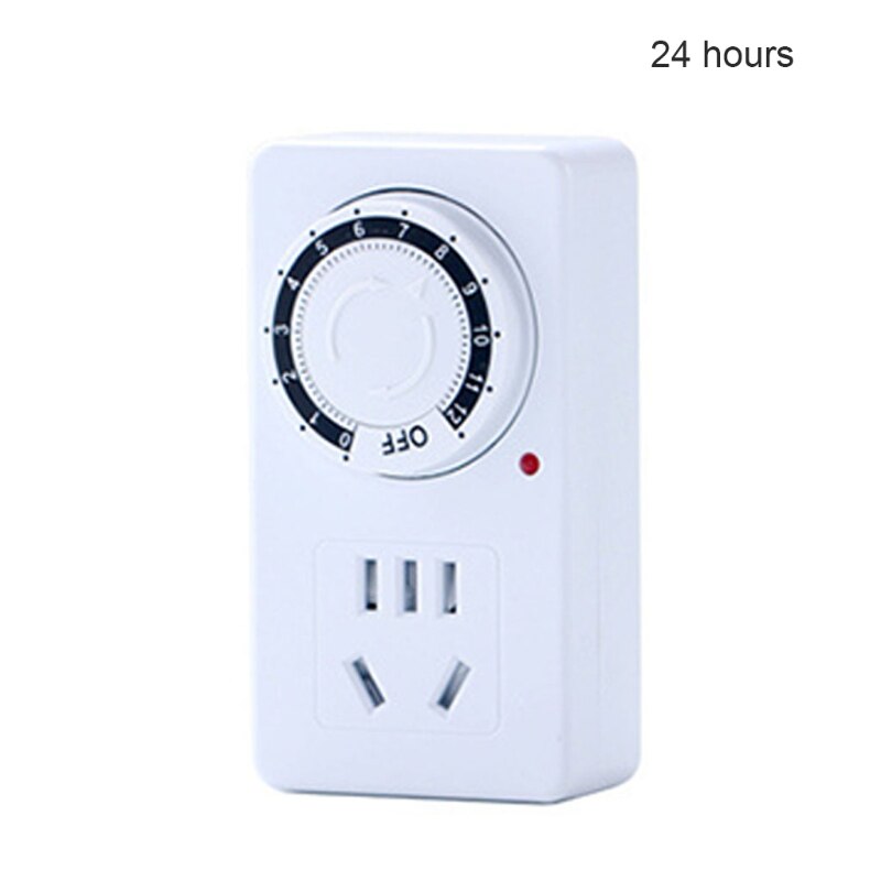 12/24 Hour Segment Timer Switch Energy Saver Plug Standard Size Hour Plug-in Timer Socket Set Programmable Time Control