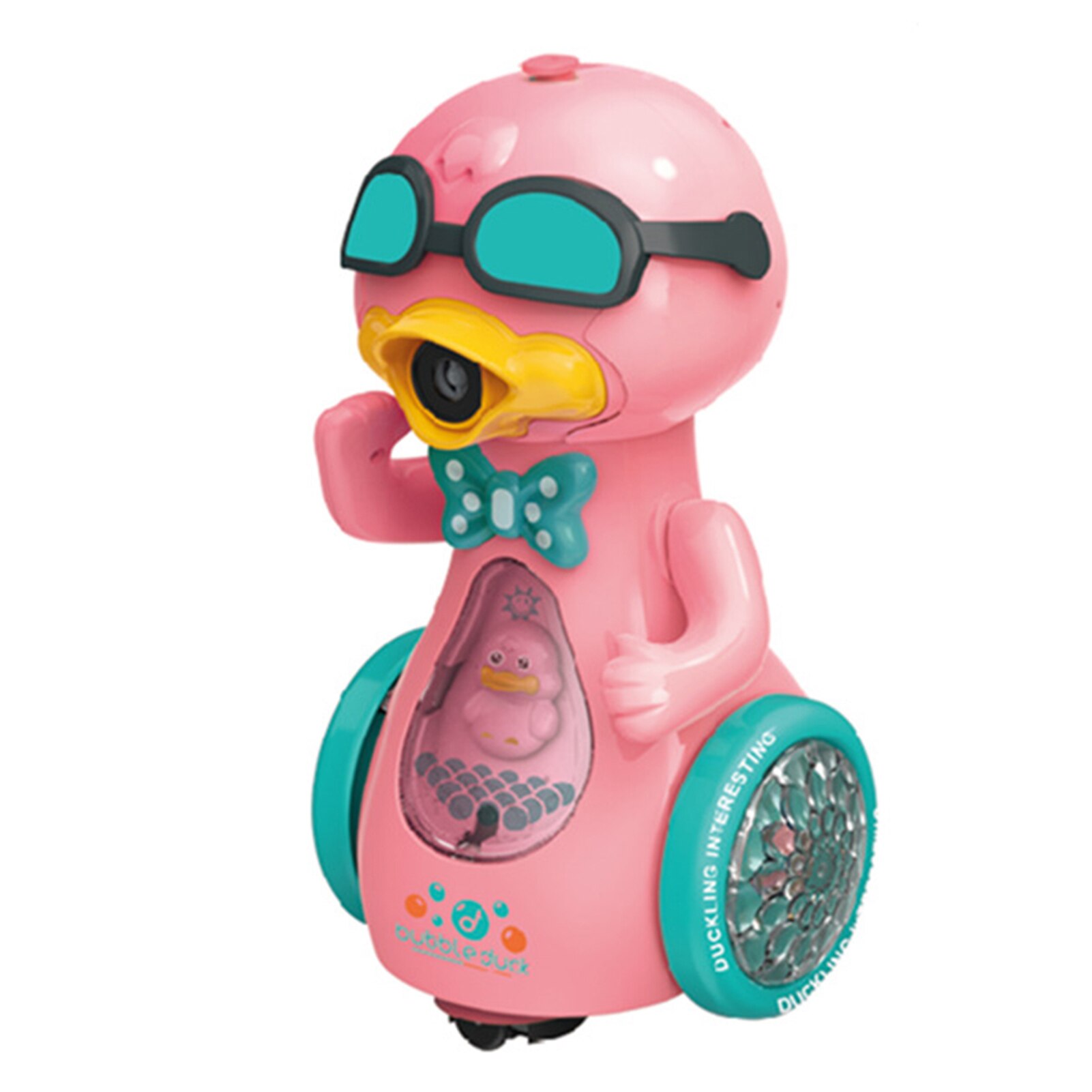 Zomer Grappig Speelgoed Elektrische Eend Bubble Machine Spuiten Muziek Verlichting Speelgoed Automatische Bubble Blower Kruipen Speelgoed Verjaardagscadeautjes: Pink