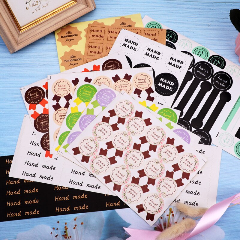 Handmade Thank You Stickers Scrapbooking for Package Adhesive Thank You Sticker Seal Labels Stationery