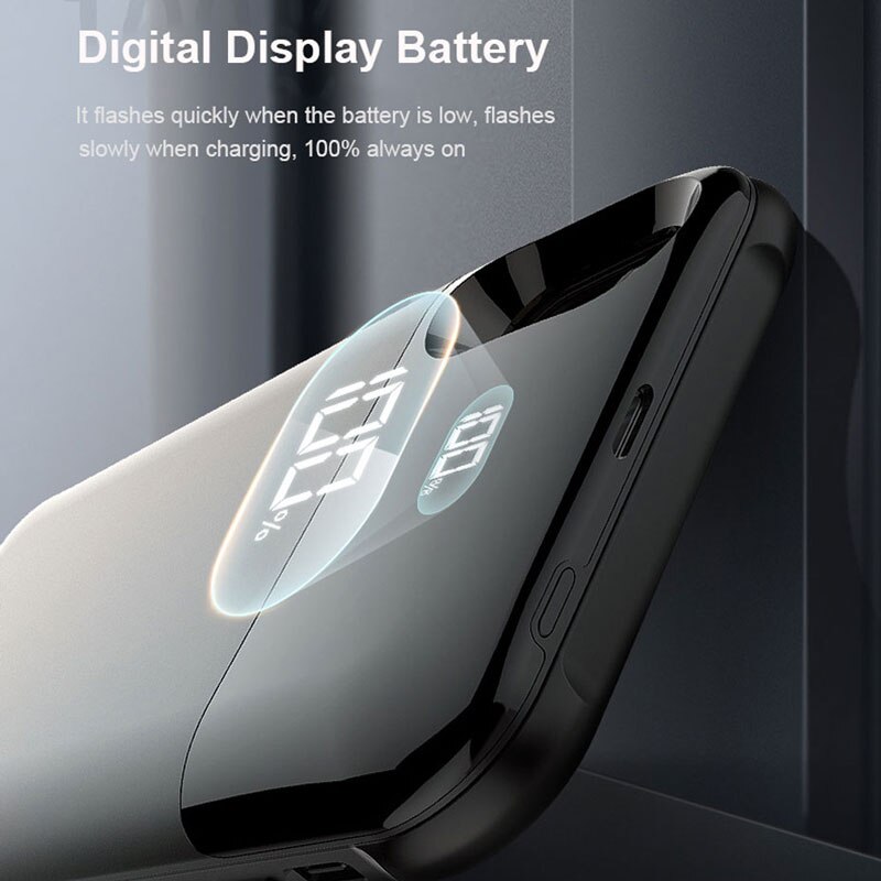 Wireless Charging Power Bank Case For iPhone X XS XR XS Max Ultra Thin 5000/5500mAh Battery Charger Cover For iphone 11 Pro Max