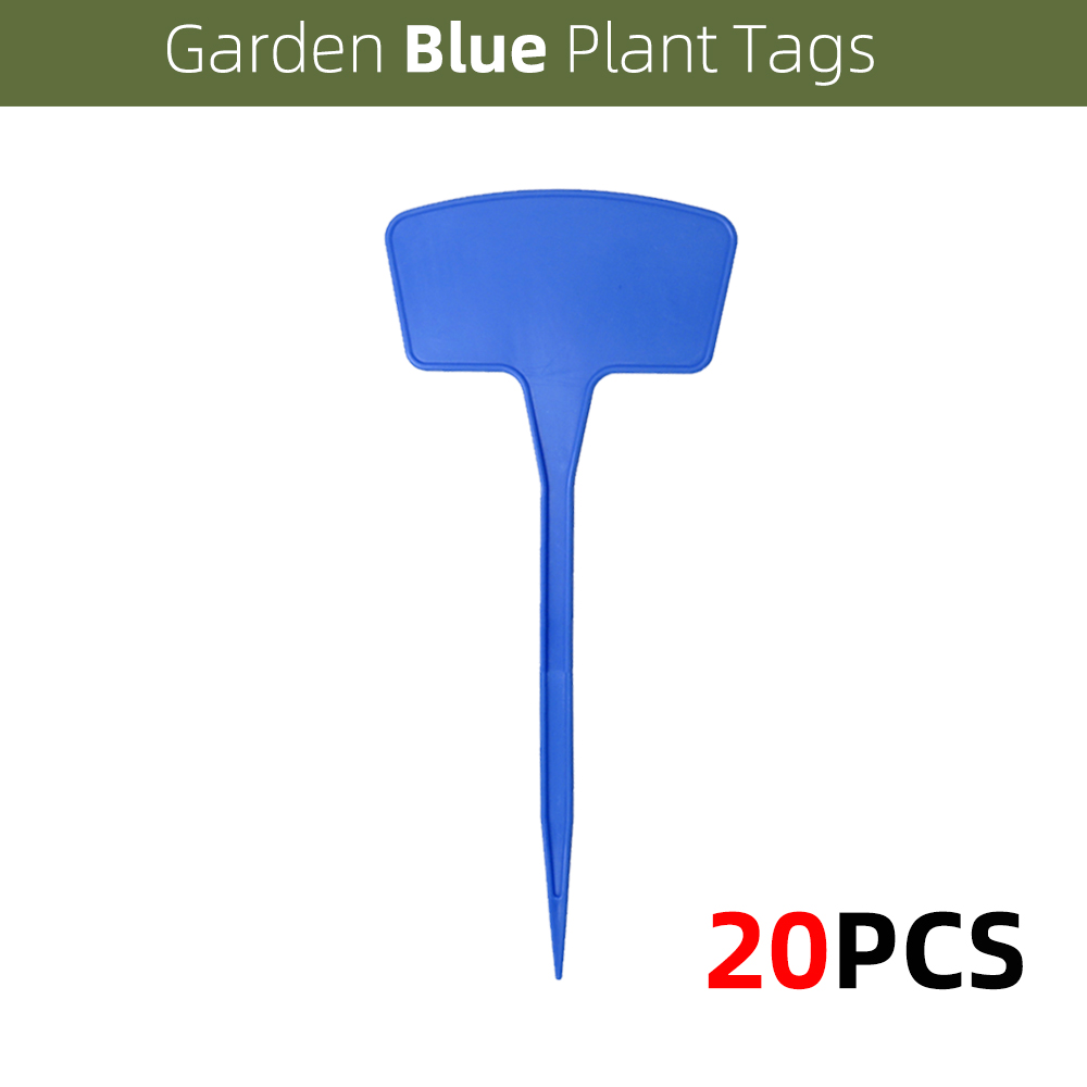20Pcs 3Size Plastic Tuinieren Bloem Label Rood Wit Blauw Geel Plant Marker Planten Struik Teken Classificatie Tool Voor tuin: C-blue / 12x27cm