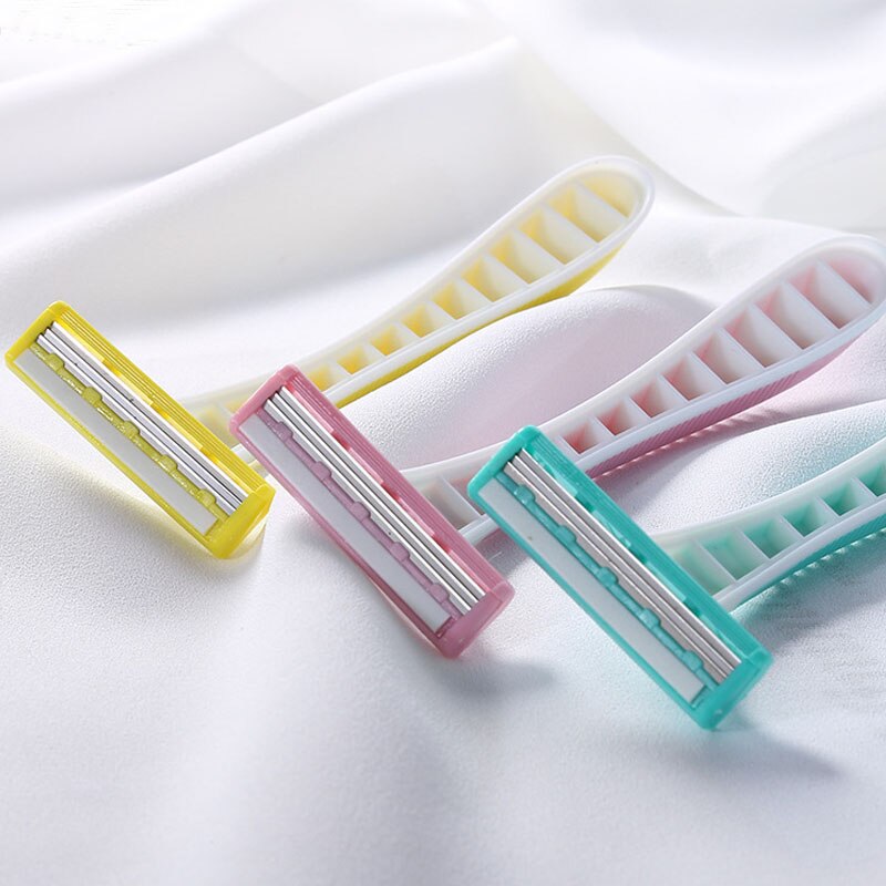 Drie-Layer Rvs Blade Scheermes 2 Sets Van Kam Set Been Scheren Apparaat Voor Verwijderen Body Haar SU263