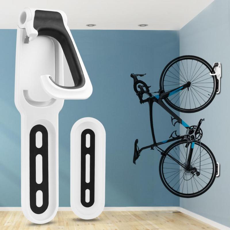 Plast cykel væg krog holder udsøgt mtb mountainbike cykel vægmonteret opbevaring beslag nødvendige udendørs cykling gadgets: Sort
