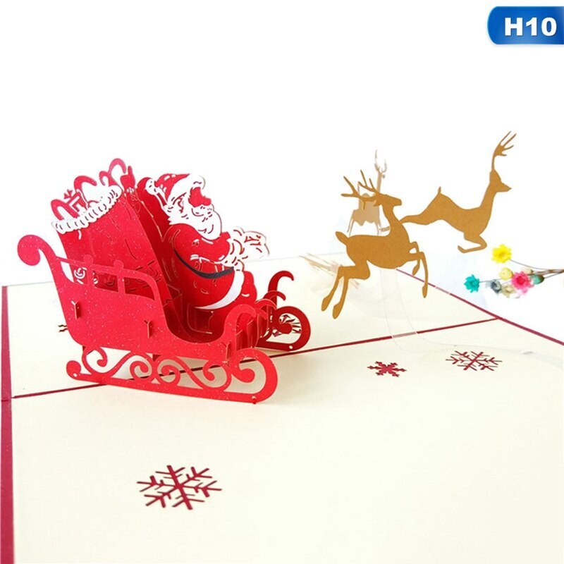 Christmas Pop-up Card 3D Christmas Tree Pop-up Card Christmas Card Pop-up Card Party Decoration Card: 10