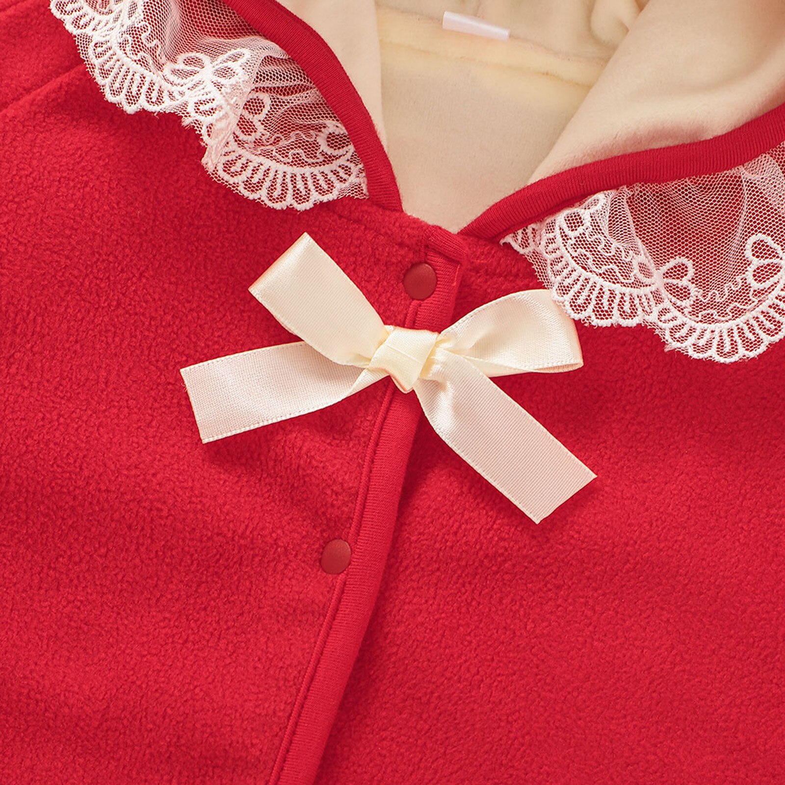 Capa con capucha para niñas pequeñas, Poncho de manga larga con botones y lazo, informal, para invierno