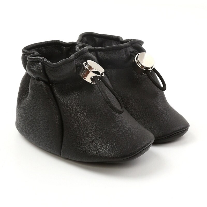 Newborn Baby Casual Frist Walker Boy Girl PU Leather Pocket Shoes Soft Sole Toddler Shoes 0-18M: B / 13-18 Months
