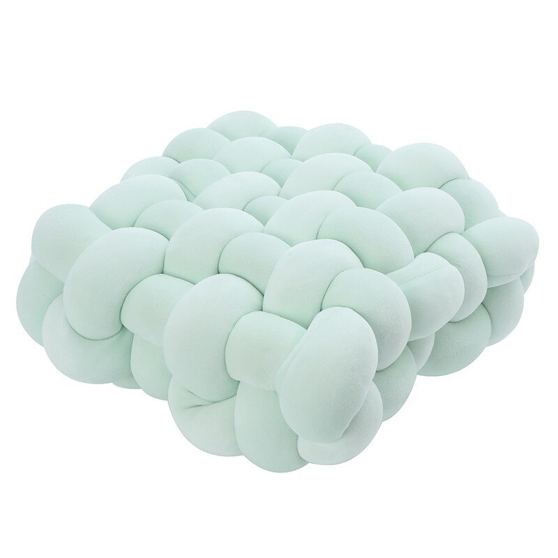 Styl skandynawski Solid Color Square dzianiny Sofa dekoracyjna poduszki miękkie oddychające pluszowe Tatami materac Butt klocki Home Decor: light green / 40x45x12cm