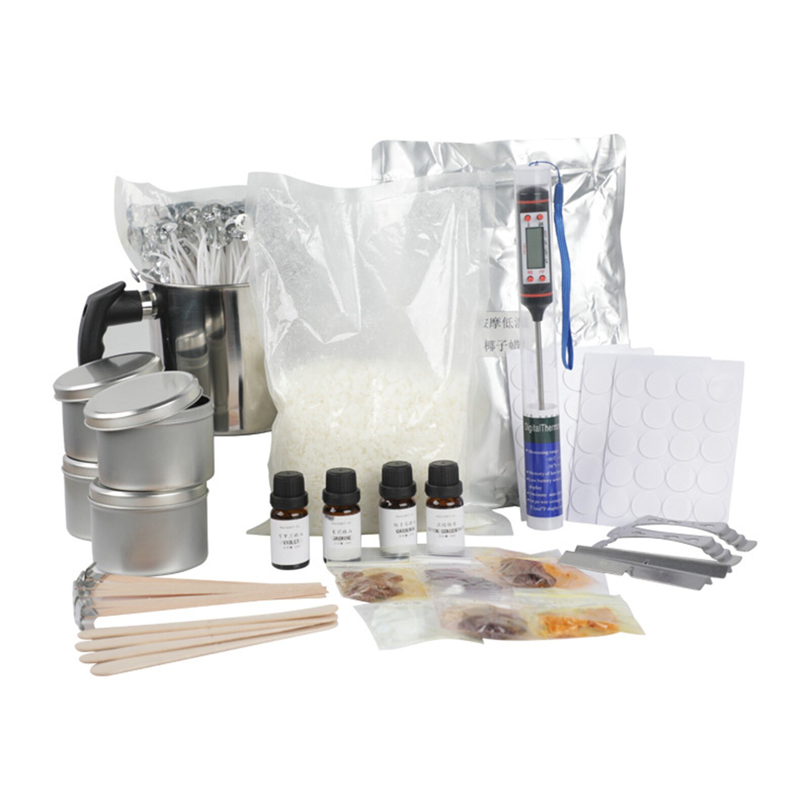 Kaars Maken Kit Diy Kaarsen Craft Tool Set Met Kaars Maken Gieten Pot Wieken Wax Kit Diy Kaarsen Maken Levert: Default Title