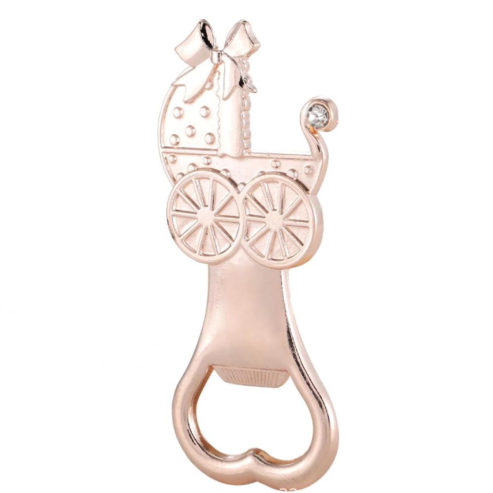 30 stk/parti baby shower dreng pige fødselsdagsfest gaver dåb souvenirs guld metal barnevogn flaskeåbner