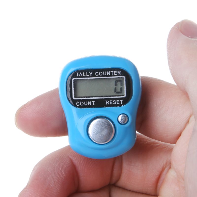 Mini marqueur de point et compteur de doigt de rangée compteur de comptage numérique électronique LCD pour coudre le compteur de doigt d'outil d'armure de tricot a couru