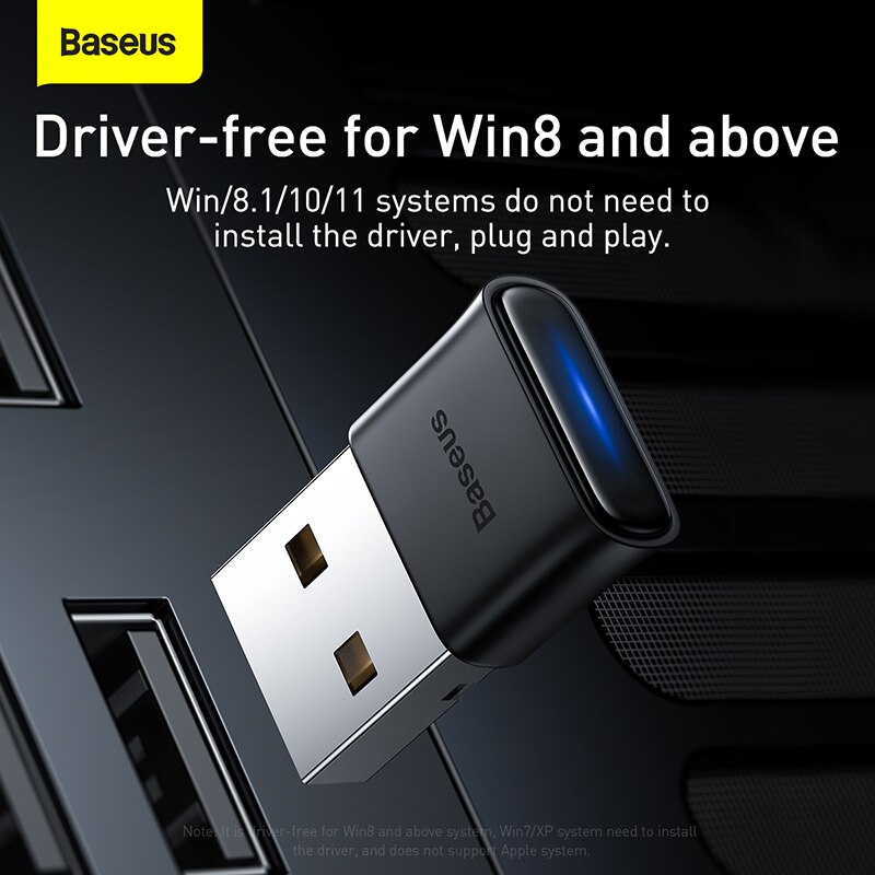 Baseus BA04 Adapter USB Bluetooth 5.1 5.0 muzyka odbiornik Audio nadajnik dla PC głośnik do laptopa bezprzewodowa mysz wtyczka Bluetooth