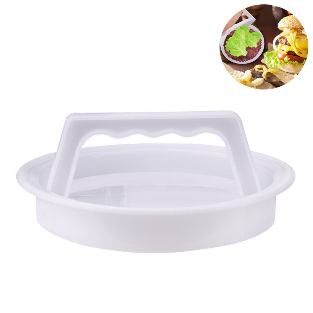 1 Set Round Shape Hamburger Press Food-Grade Plastic Hamburger Meat Beef Grill Burger Press Patty Maker Mold Mould Kitchen Tool