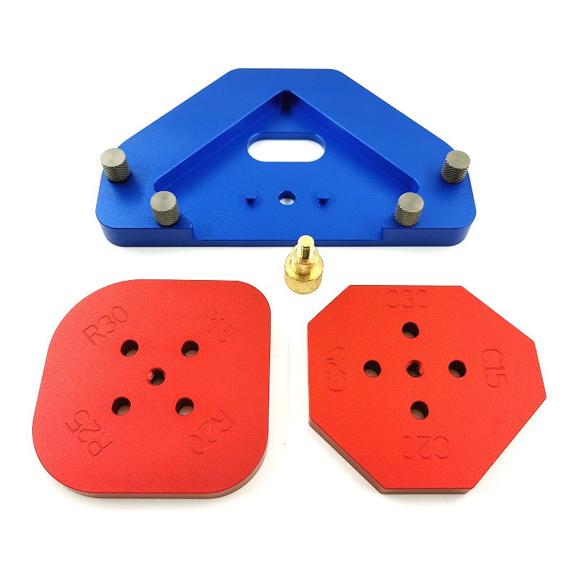 R/T Woodworking Fillet Gauge Aluminium Alloy Bevel Gauge Angle Ruler Contour Gauge Arc Radius Quick-Jig Round Corner Template