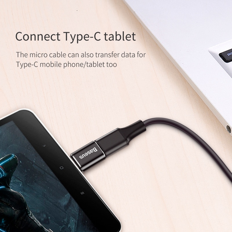 Baseus USB na typ C OTG Adapter USB USB-C męski na Micro USB type-c żeński konwerter dla Macbook Samsung S20 USBC OTG złącze