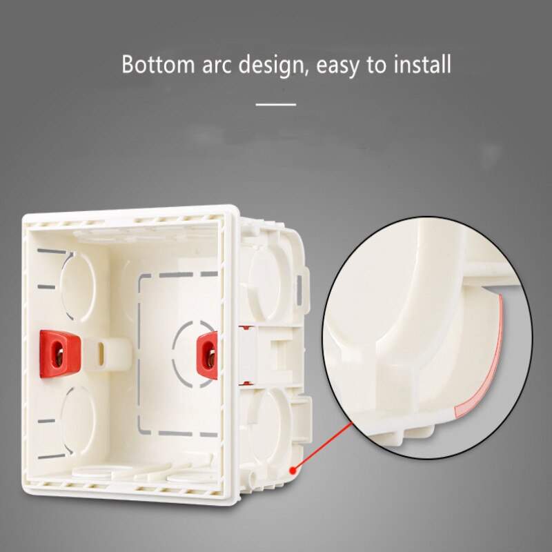Atlectric Mounting Box Cassette Switch Socket Junction Box Hidden Concealed Internal Mounting Box Type 86 White Red Blue Box