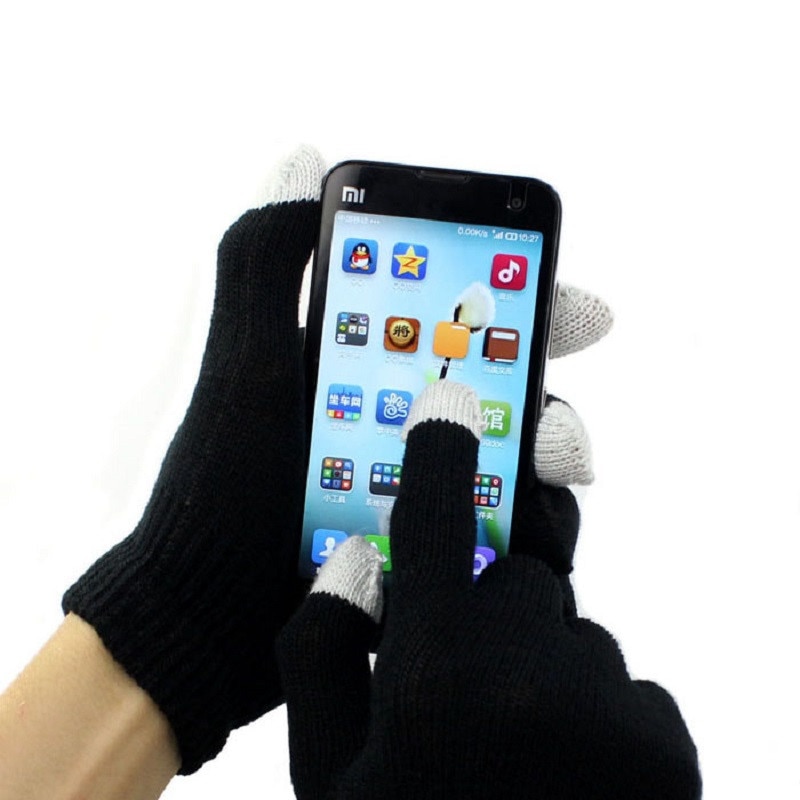 ! 1 pairs Unisex Touch Magic Screen Gloves Texting Smartphone iphone Stretch Winter Knit gloves #VD2897