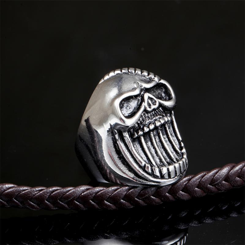 Skull Bottle Opener Men&#39;s Ring Big Metal Accessories Party Bottle Opener Jewelry Opener Beer Opener Trend Punk Styl